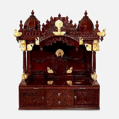 Kesar Teak Wood Mandap (Cherry) front view 