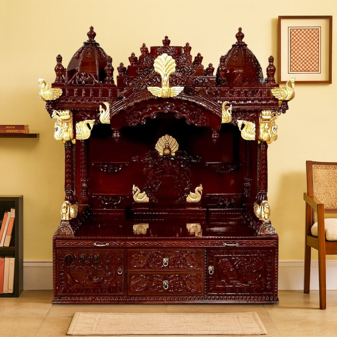 Kesar Teak Wood Mandap (Cherry) listyle view