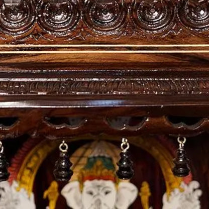 Kesari Teak Wood Mandir (Brown) zoom view