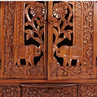 Keshava Teak Wood Mandir (Teak) close  view 