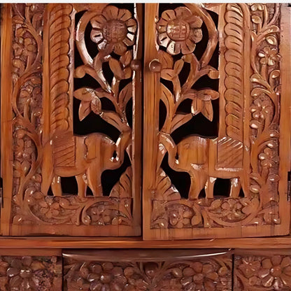  Keshava Teak Wood Mandir (Teak) close  view 