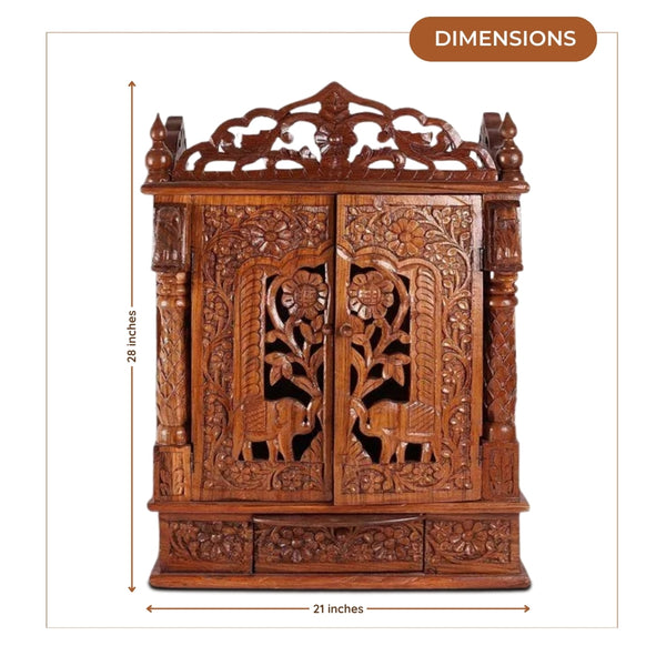  Keshava Teak Wood Mandir (Teak) dimensions 