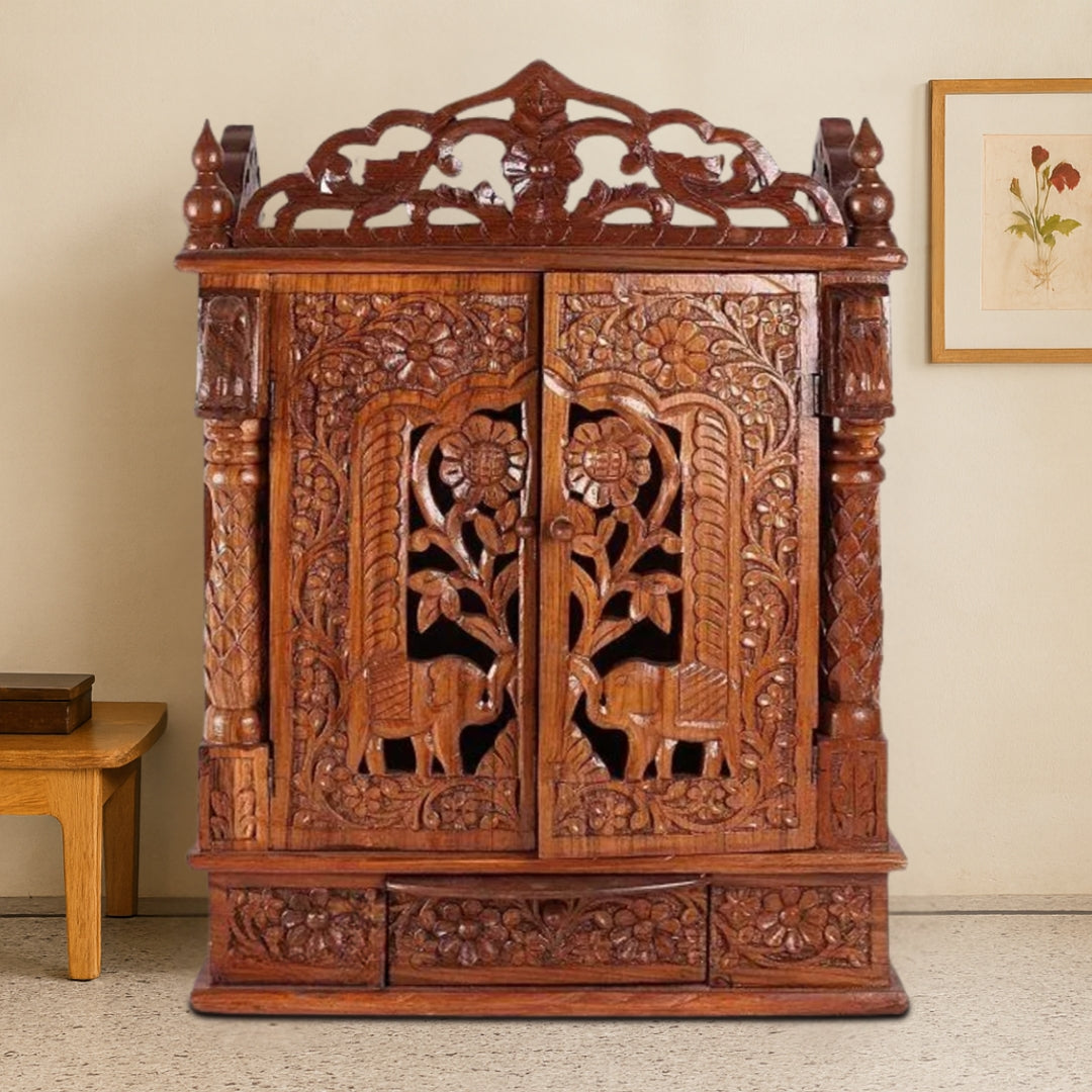Keshava Teak Wood Mandir (Teak) lifestyle image 