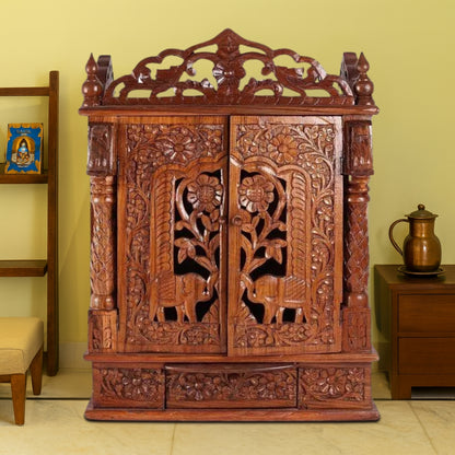 Keshava Teak Wood Mandir (Teak) lifestyle view 
