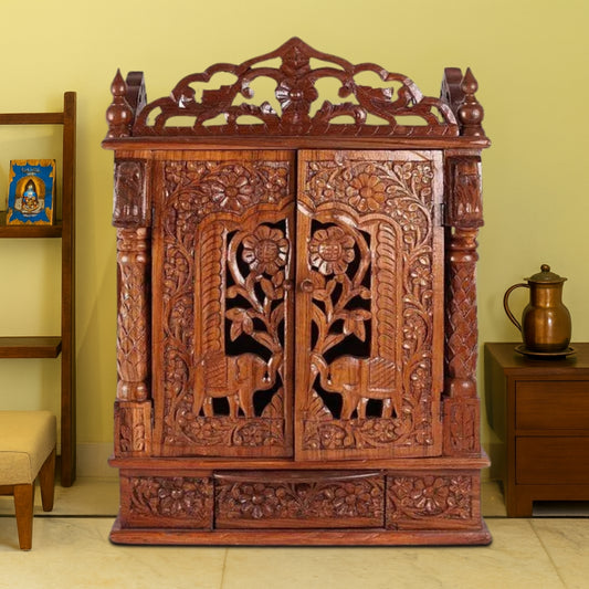 Keshava Teak Wood Mandir (Teak) lifestyle view 