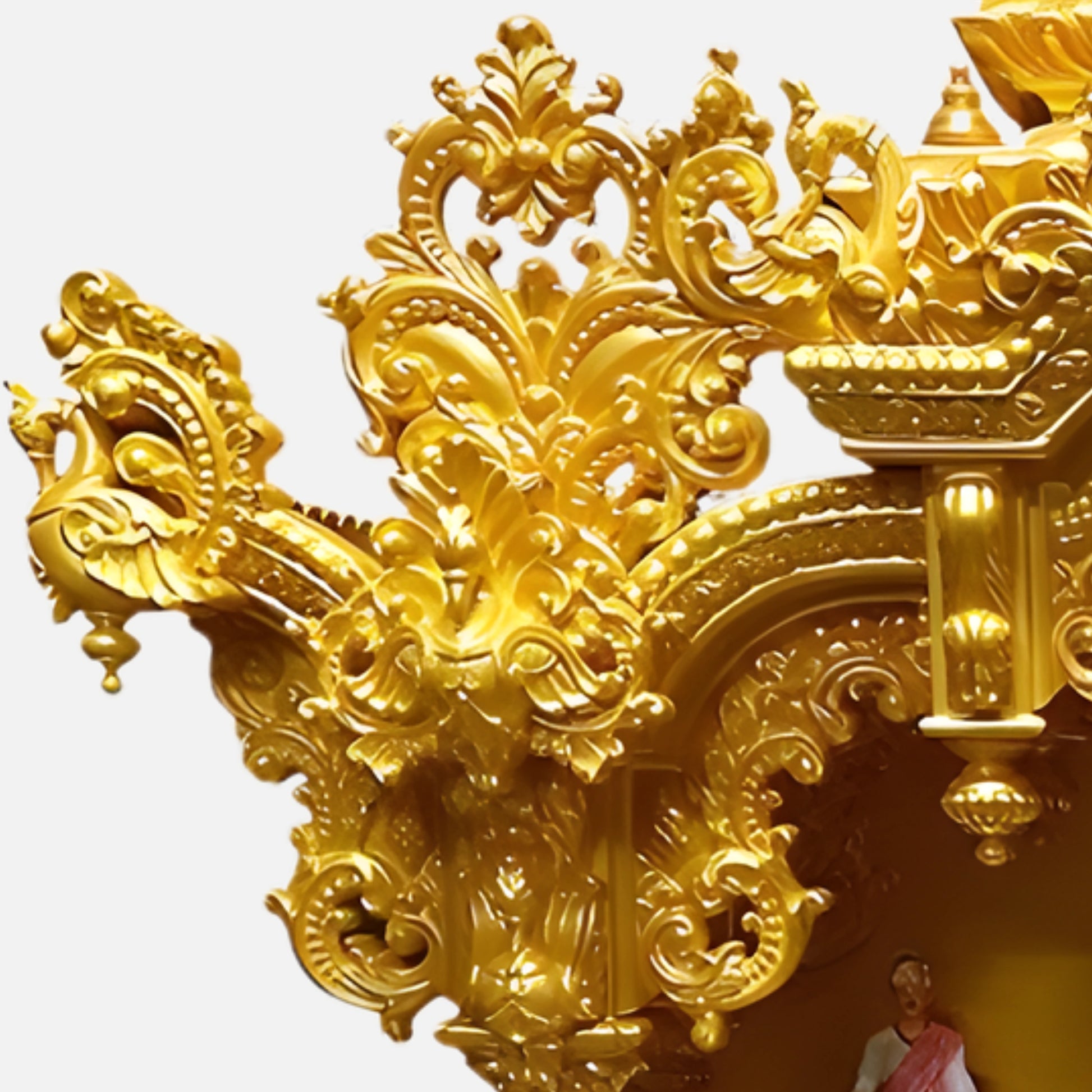 Kiran Teak Wood Mandap (Gold) close view 