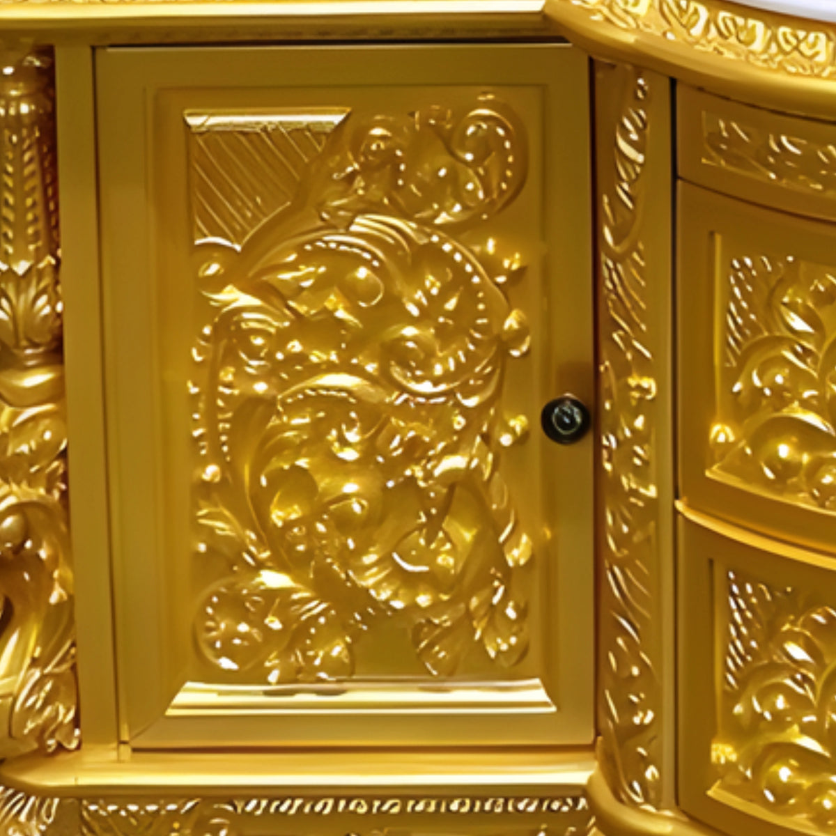 Kiran Teak Wood Mandap (Gold) zoom view 