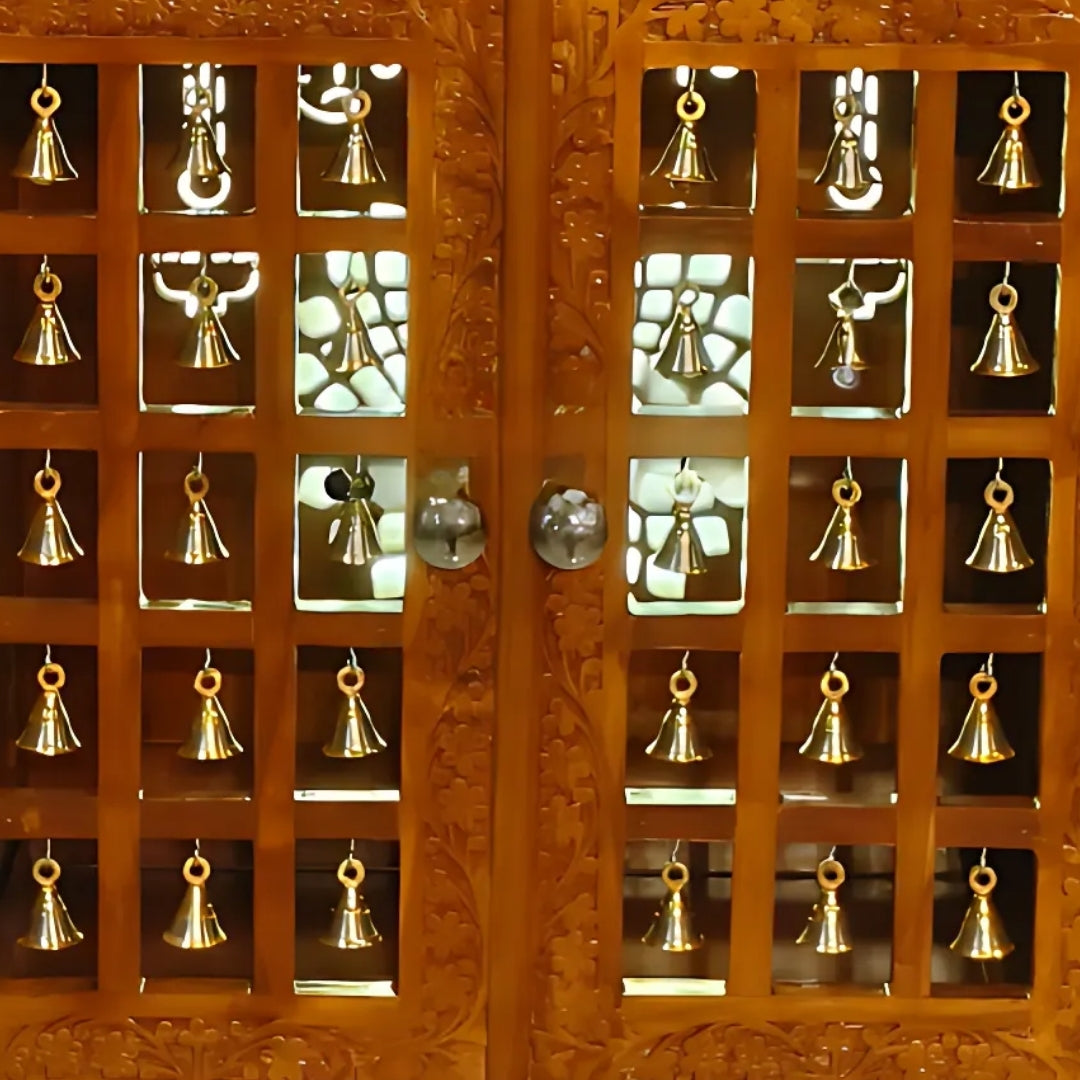  Krittika Teak Wood Mandir (Teak) close view 