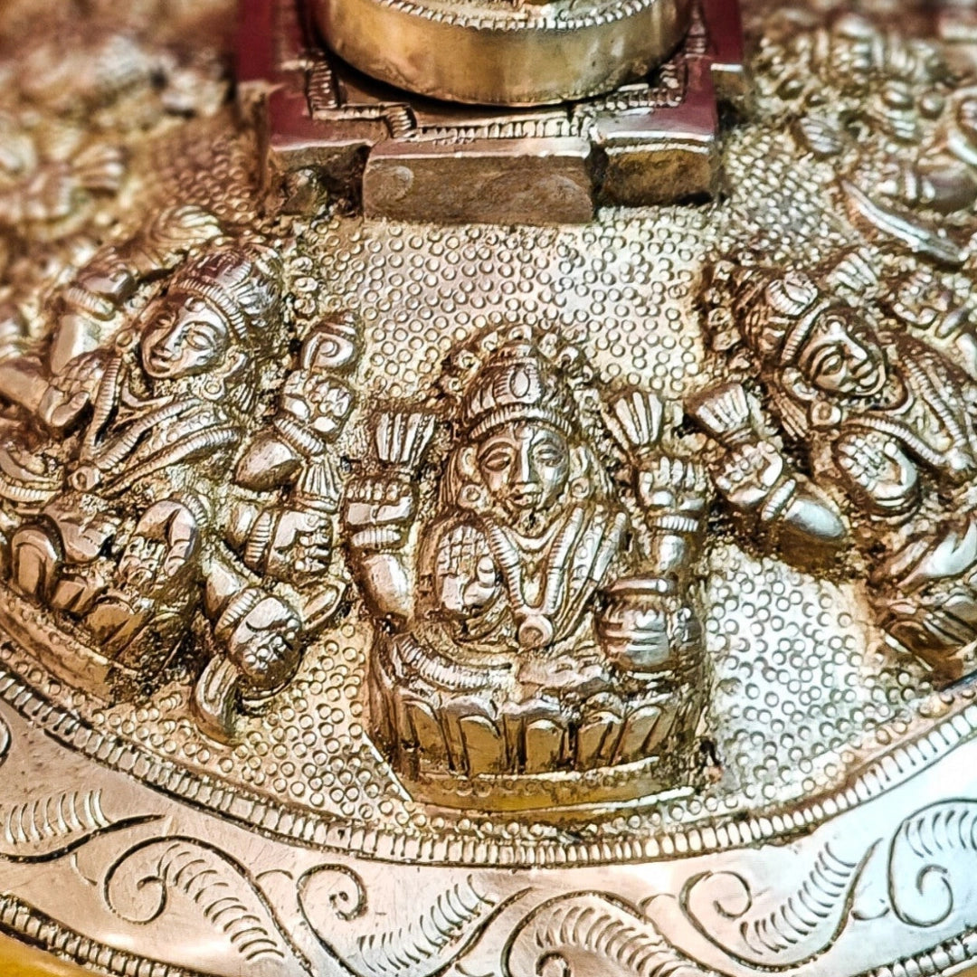 Kurma Tortoise Brass Idol zoom view 