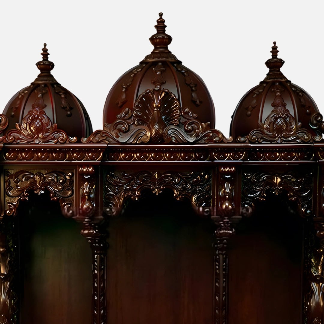 Kutralam Teak Wood Mandap (Cherry) dome view