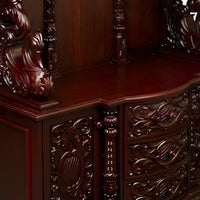 Kutralam Teak Wood Mandap (Cherry)drawers carving 