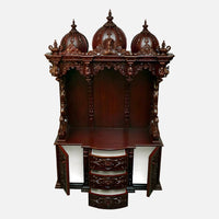 Kutralam Teak Wood Mandap (Cherry) open drawer front view