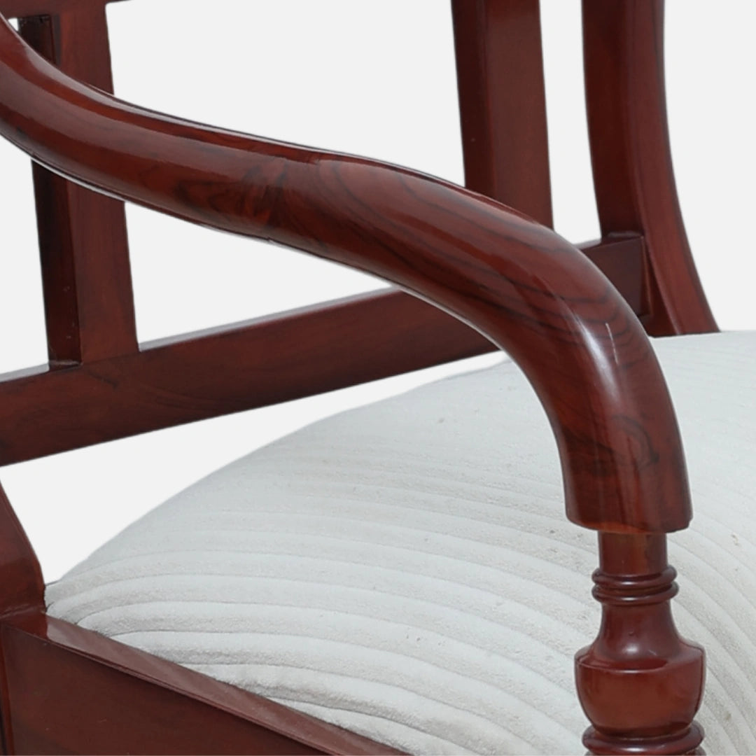Kyoto Teak Wood Arm Chair (Brown) zoom view 