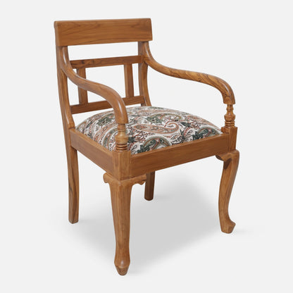 Kyoto Teak Wood Arm Chair (Teak) side angle  