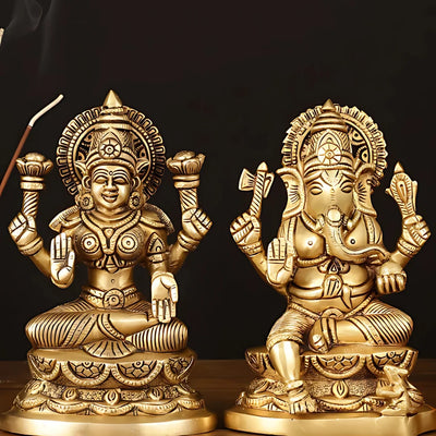 Lakshmi Ganesh Brass Idol 4