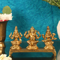 Lakshmi Ganesha Saraswati Brass Idol 6 lifestyle view
