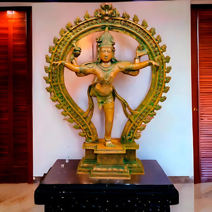Large Nataraja Brass Idol lifestyle view