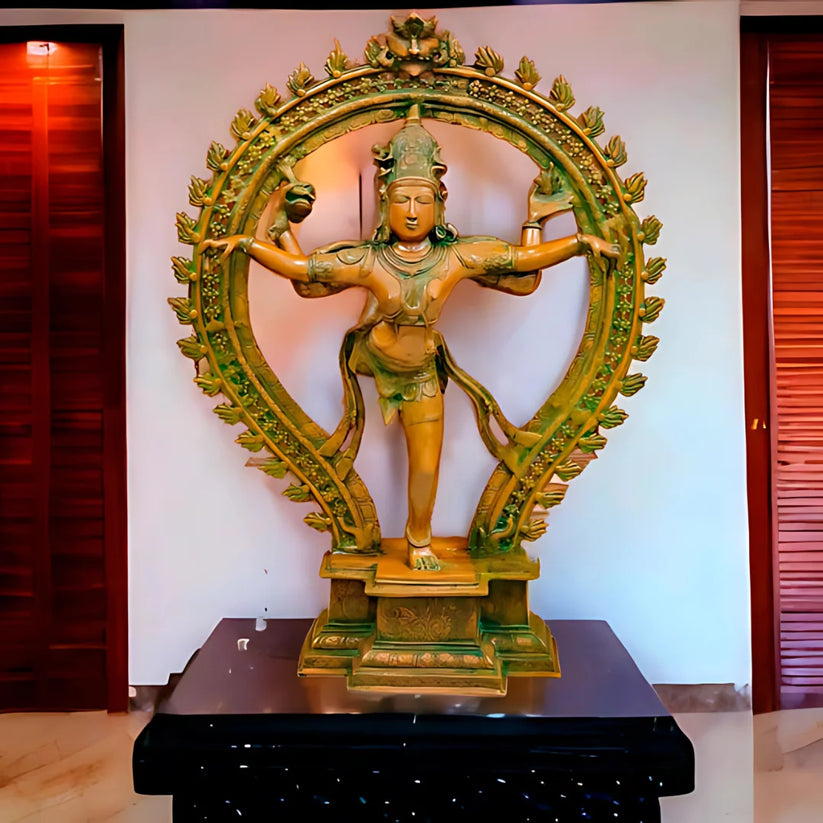 Large Nataraja Brass Idol