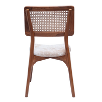 Lattice Teak Wood Dining Chair Back View