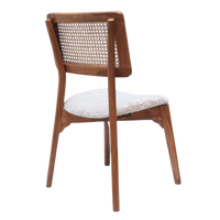 Lattice Teak Wood Dining Chair (Teak Gold) back angle