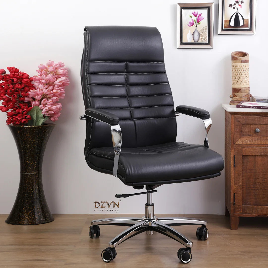 Lavesso Swivel Office Executive Chair (Black) Lifestyle View