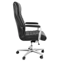 Lavesso Swivel Office Executive Chair (Black) Side Angle