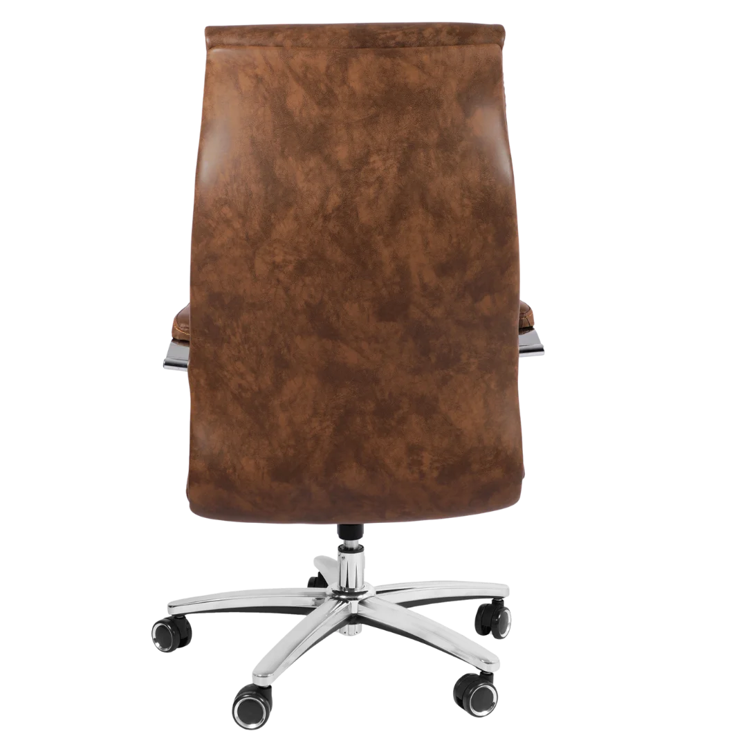 Lavesso Swivel Office Executive Chair (Brown) Back View