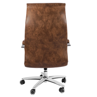 Lavesso Swivel Office Executive Chair (Brown) Back View