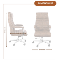 Lavesso Swivel Office Executive Chair (Brown) Dimensions