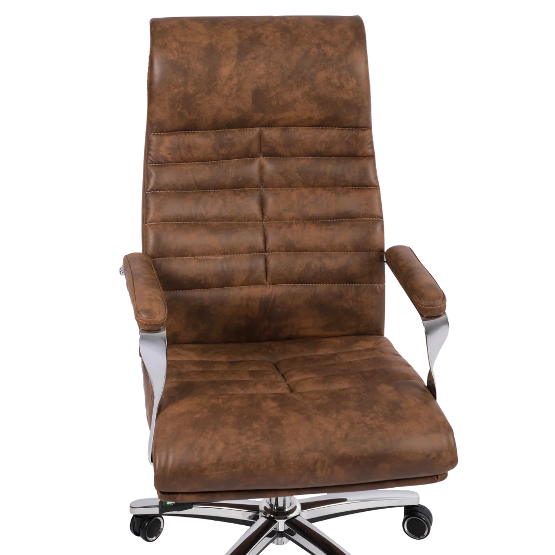 Lavesso Swivel Office Executive Chair (Brown) Side Angle