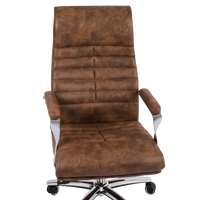 Lavesso Swivel Office Executive Chair (Brown) Side Angle