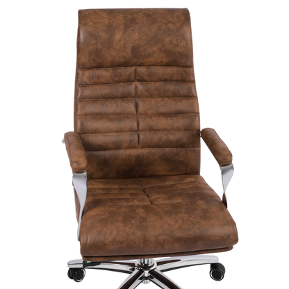 Lavesso Swivel Office Executive Chair (Brown) Side Angle