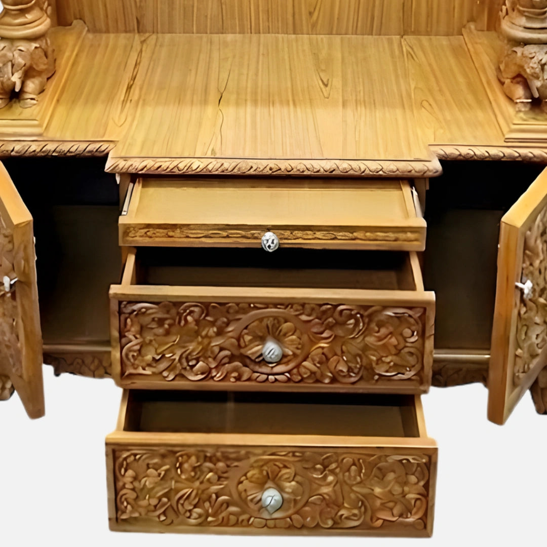 Lepakshi Teak Wood Mandap (Teak) storage