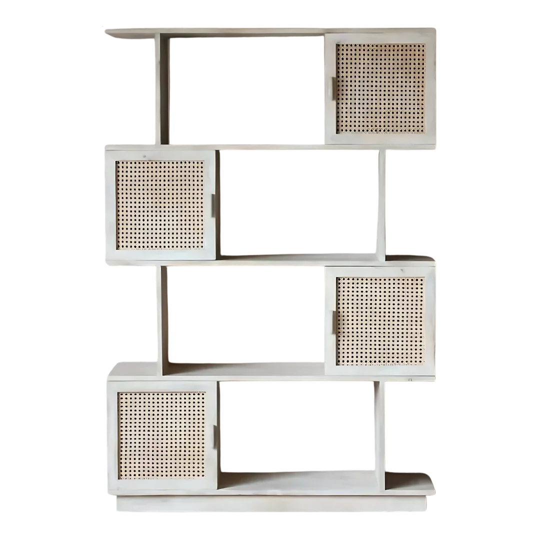 Libretto Wood Book Shelf (White) Front view