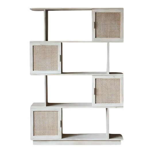 Libretto Wood Book Shelf (White) Front view