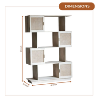 Libretto Wood Book Shelf (White) dimensions