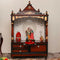 Adhyatma Floor Rested Pooja Mandir without Door (Brown Gold)