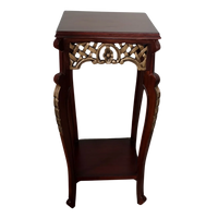 Lifestyle Image of Arcadia Teak Wood Planter Table (Brown) Top View