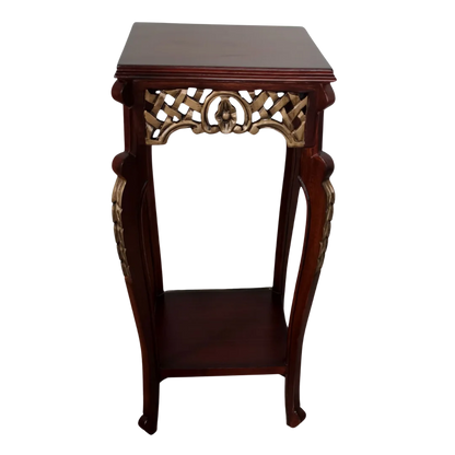 Lifestyle Image of Arcadia Teak Wood Planter Table (Brown) Top View