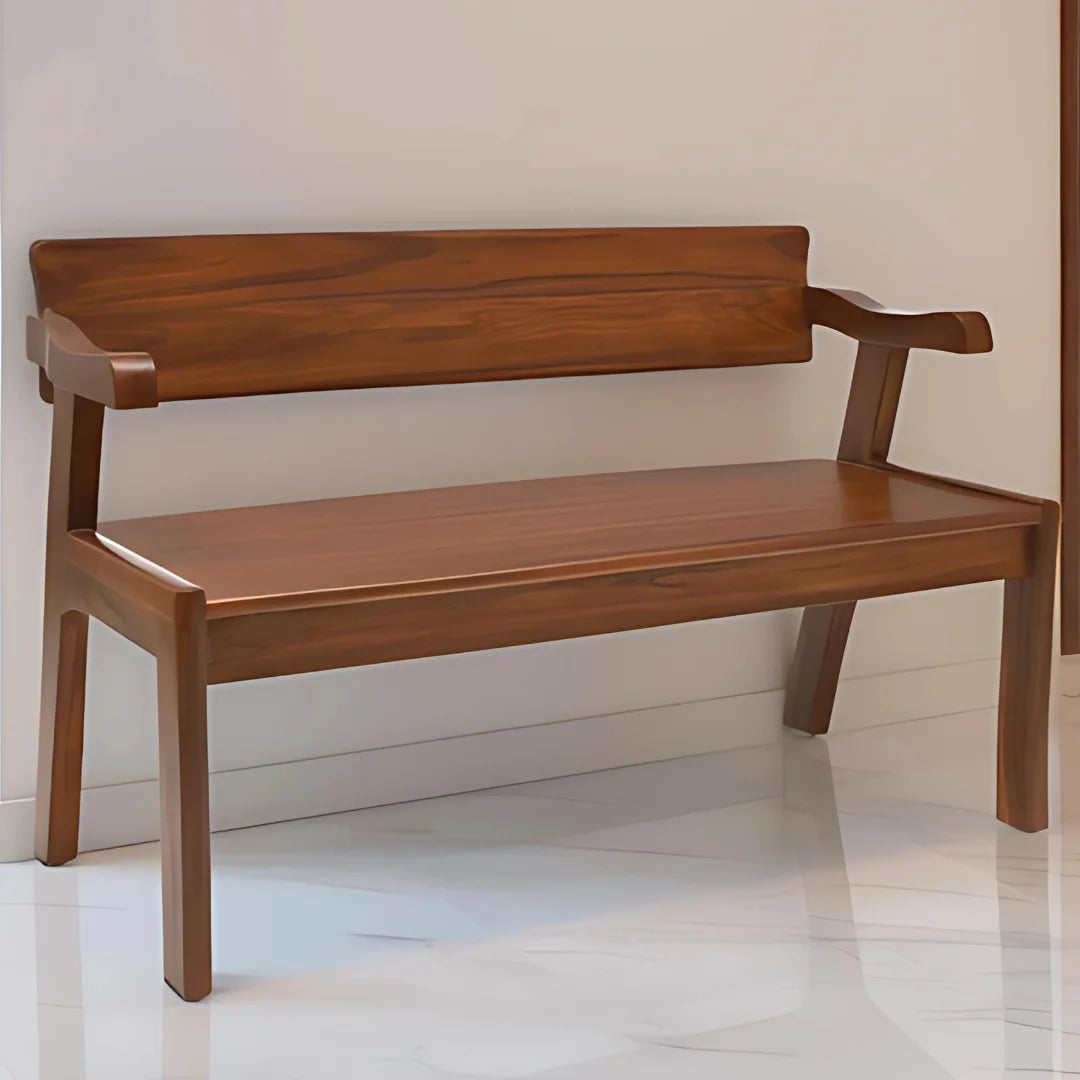 Lifestyle Image of Fynora Teak Wood Bench (Teak)