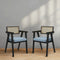 Lifestyle Image of Petal Teak Wood Arm Chair (Brown Grey)