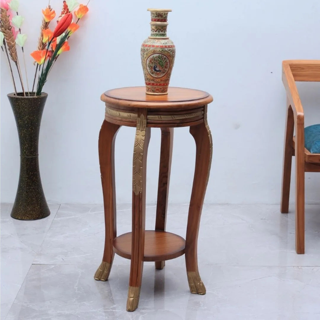 Lifestyle Image of Regal Teak Wood Planter Table (Teak)