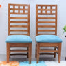 Stride Teak Wood Dining Chair (Teak Blue)