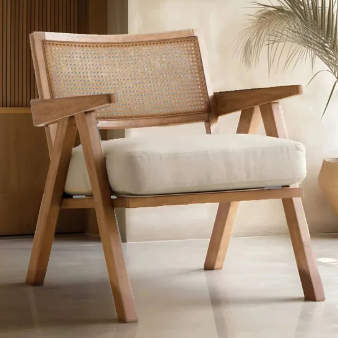 Lifestyle Image of Velora Teak Wood Lounge Chairs (Teak)