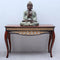 Lifestyle Image of Vortex Solid Wood Console Table (Brown Gold)