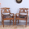 Lifestyle-Image-of-Zorano Teak Wood Arm Chairs (Teak Blue)