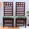 Stride Teak Wood Dining Chair (Brown Green)