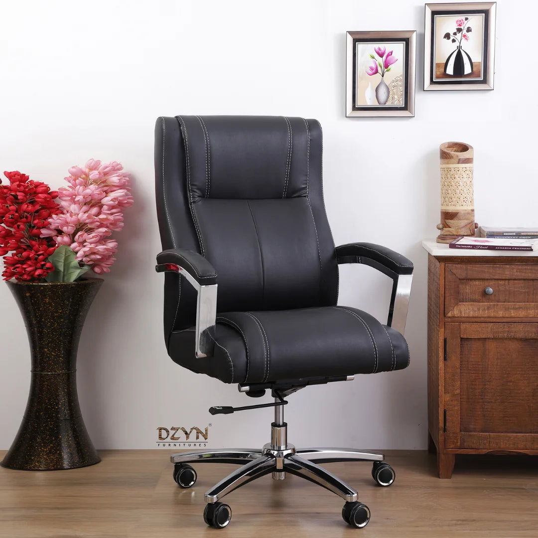 Lifestyle View of Affarista Big Tall Executive Office Chair Black