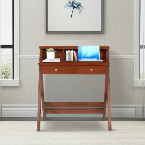 Wisdom Solid Wood Writing Table (Teak)