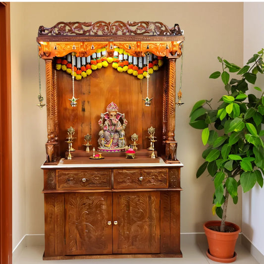  Lifestyle view of Mantrika Sheesham Wood Mandap (Teak) 
